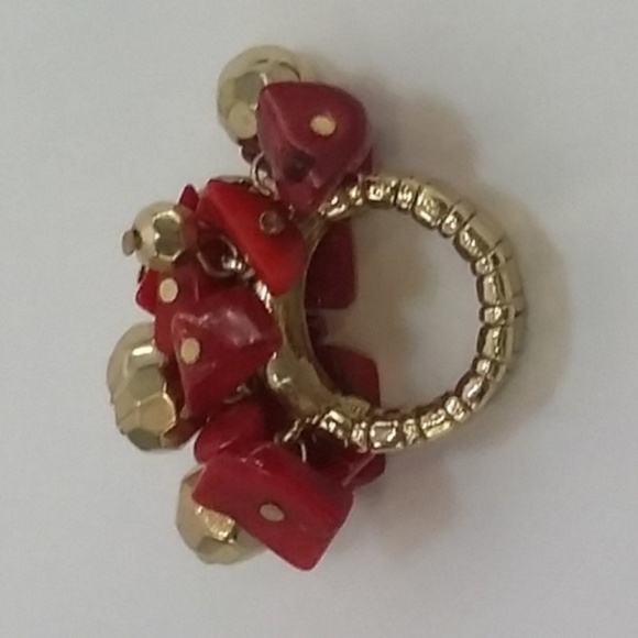 Multi Colored Stone & Bead Ring. - Picture 3 of 8